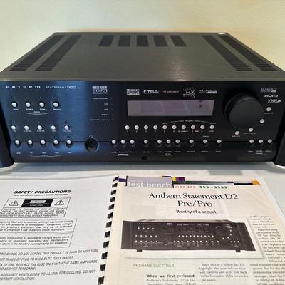Anthem Statement D2 Pre/Pro Home Theater Processor – Audiophile THX / HDMI High-End