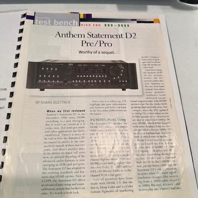 Anthem Statement D2 Pre/Pro Home Theater Processor – Audiophile THX / HDMI High-End