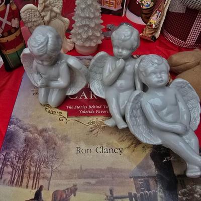 Lots of Christmas Decor - ornaments - collectibles - snowmen -10" fiber optic Santa - candles and more