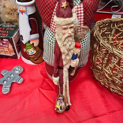 Lots of Christmas Decor - ornaments - collectibles - snowmen -10" fiber optic Santa - candles and more