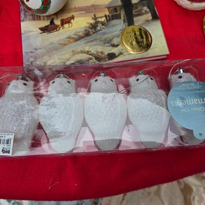 Lots of Christmas Decor - ornaments - collectibles - snowmen -10" fiber optic Santa - candles and more