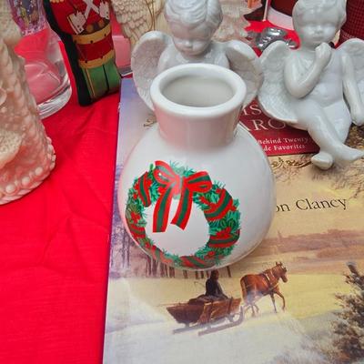 Lots of Christmas Decor - ornaments - collectibles - snowmen -10" fiber optic Santa - candles and more