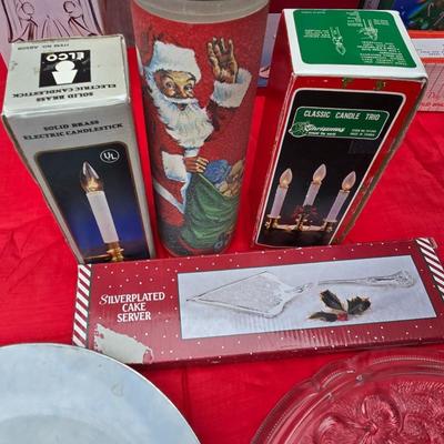Lots of Christmas Decor - ornaments - collectibles - snowmen -10" fiber optic Santa - candles and more