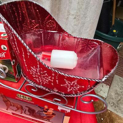 Lots of Christmas Decor - ornaments - collectibles - snowmen -10" fiber optic Santa - candles and more
