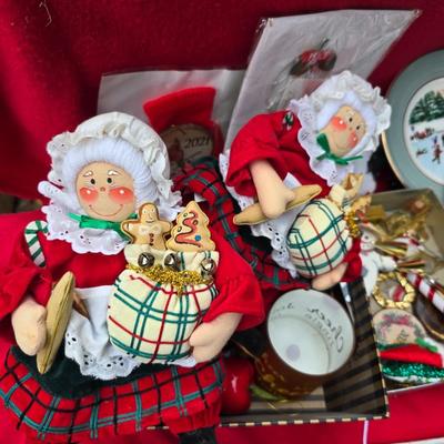 Lots of Christmas Decor - ornaments - collectibles - snowmen -10" fiber optic Santa - candles and more