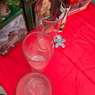 Lots of Christmas Decor - ornaments - collectibles - snowmen -10" fiber optic Santa - candles and more