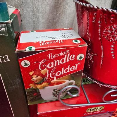 Lots of Christmas Decor - ornaments - collectibles - snowmen -10" fiber optic Santa - candles and more