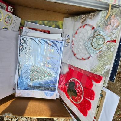 Wrapping paper - Bows - Gift labels - Greeting cards in two long lidded totes and more !
