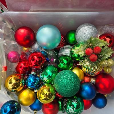 Faux Christmas tree - Ornaments - Christmas Decor - porcelain carousel horse and more