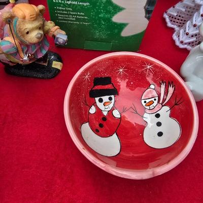 Faux Christmas tree - Ornaments - Christmas Decor - porcelain carousel horse and more
