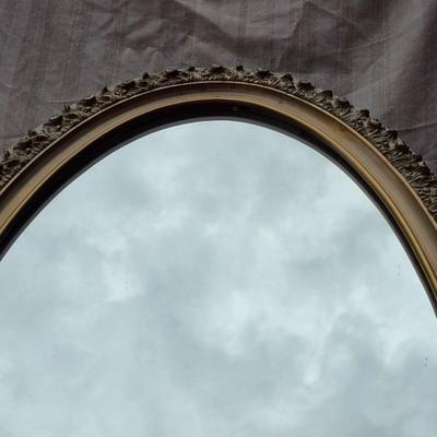 Vintage Gold framed oval mirror
