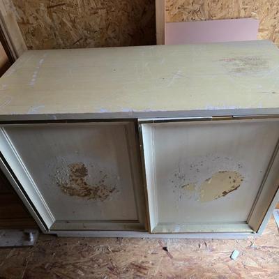 Cute vintage farm style storage cabinet - could use re-finishing
