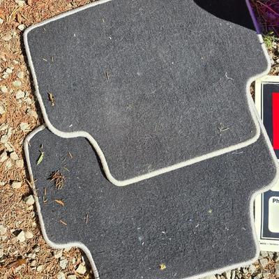Two wheeled dolly - rope - For Sale sign - automotive fluid - snow /ice scraper and a pair of floor mats