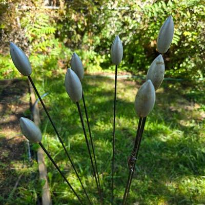 Garden decor - Large Pray owl - wind spinner - and decorative garden stake