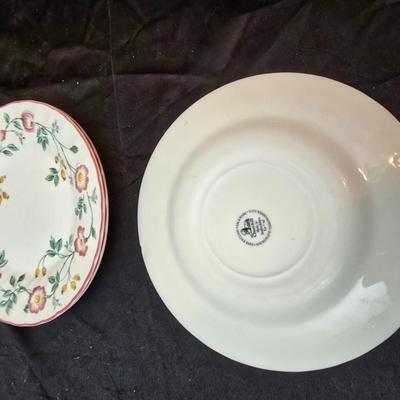 Bonjour Casserole dish and a partial set of Churchill dinnerware