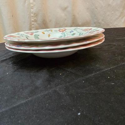 Bonjour Casserole dish and a partial set of Churchill dinnerware