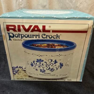 Orville Redenbacher's popcorn maker and two small electric Crockpots