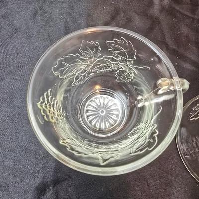 Punch Bowl and Glasses with cup hooks