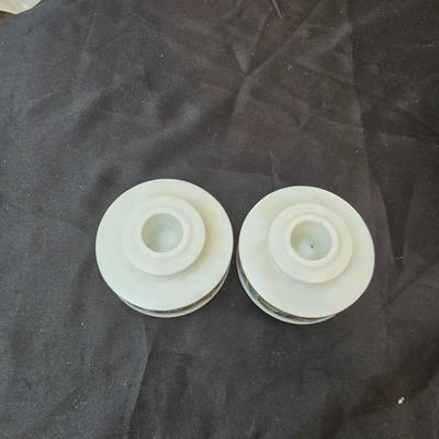 Porcelain glassware - vases - candle holders - sugar dish - small mugs and more
