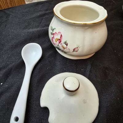 Porcelain glassware - vases - candle holders - sugar dish - small mugs and more