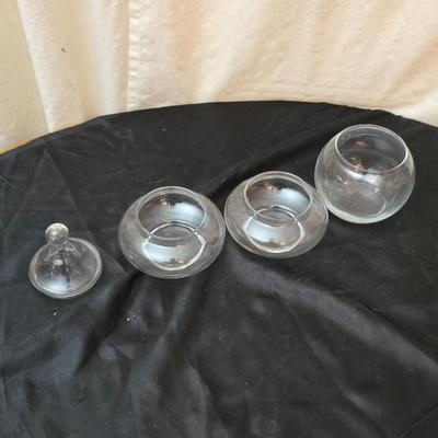 Decorative Clear Glass wear - Avon vase - glass blown swan - heavy pitcher and more