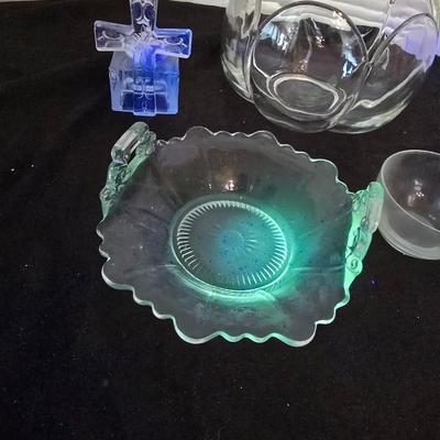 An Assortment of Uranium and non-uranium glass