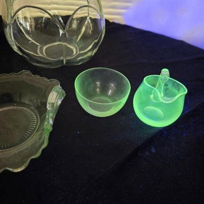 An Assortment of Uranium and non-uranium glass