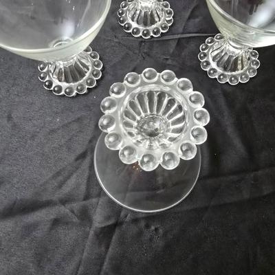 Vintage Imperial glass Candlewick glass - Boopie glassware - small plates, platter, cups and a candle holder
