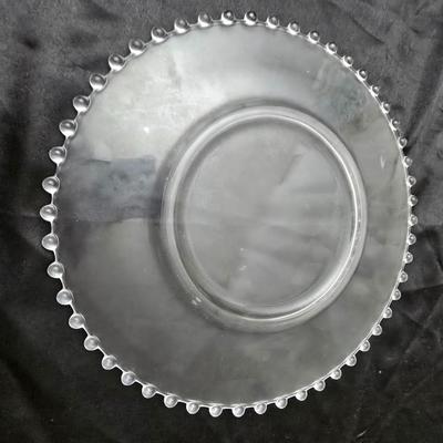 Vintage Imperial glass Candlewick glass - Boopie glassware - small plates, platter, cups and a candle holder