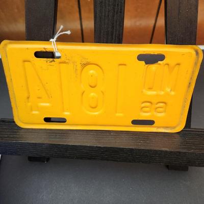 Vintage 1966 Maryland Motorcycle License Plate 1814 Man Cave Garage