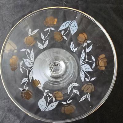 Autumn leaf Libbey glassware 8 stemmed glasses