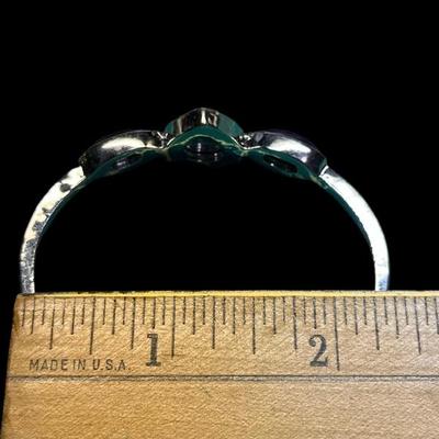 Silver Tone Purple Cuff Bracelet