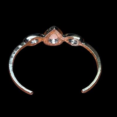 Silver Tone Purple Cuff Bracelet