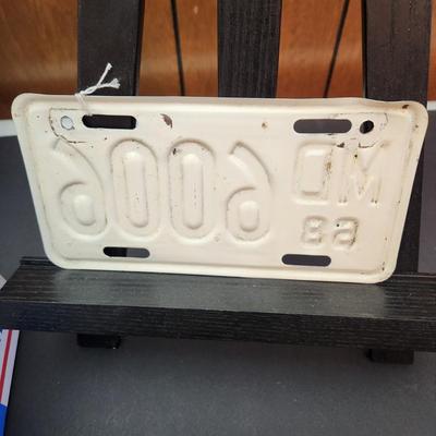 Vintage 1968 Maryland Motorcycle License Plate 6006 Man Cave Garage