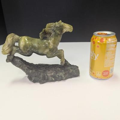 Vintage Hand Carved Steatite Stone Horse Figure