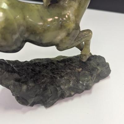 Vintage Hand Carved Steatite Stone Horse Figure