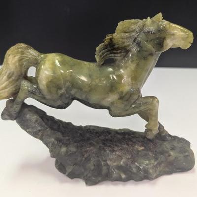Vintage Hand Carved Steatite Stone Horse Figure