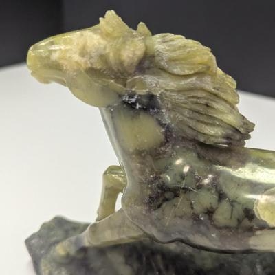 Vintage Hand Carved Steatite Stone Horse Figure