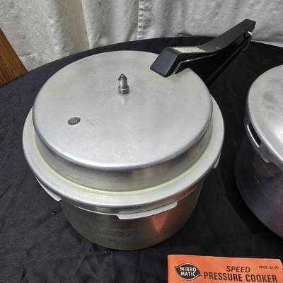 Two Mirro-Matic Pressure cookers