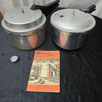 Two Mirro-Matic Pressure cookers