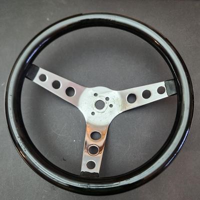 Vintage 3 Spoke Steering Wheel 12" Diameter Rat Rod Race Car Man Cave