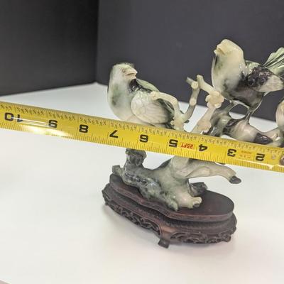 Vintage Soapstone Carved Birds on a Branch Statuette (See Note Below)