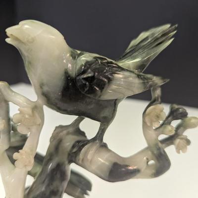Vintage Soapstone Carved Birds on a Branch Statuette (See Note Below)