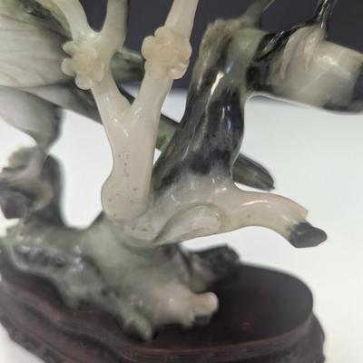 Vintage Soapstone Carved Birds on a Branch Statuette (See Note Below)