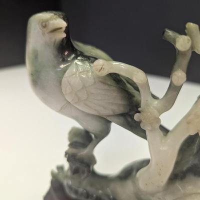 Vintage Soapstone Carved Birds on a Branch Statuette (See Note Below)