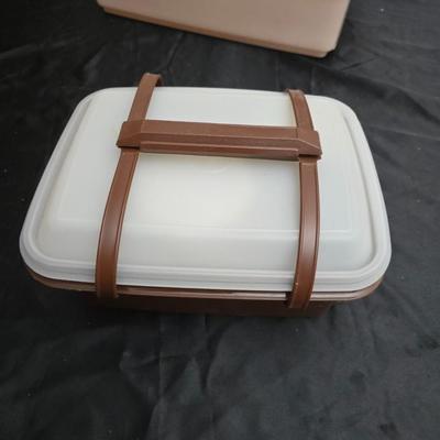 Colorful Tupperware brand food storage containers - complete Mini Pak n carry lunchbox!