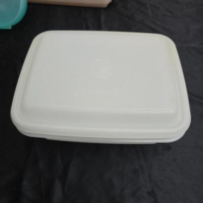 Colorful Tupperware brand food storage containers - complete Mini Pak n carry lunchbox!