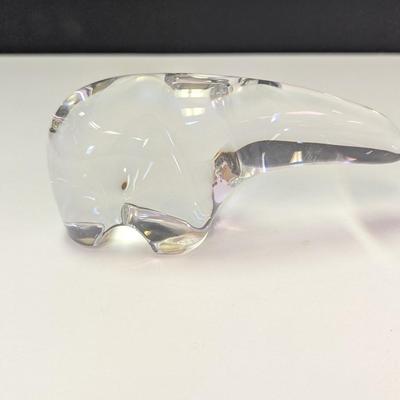Baccarat Crystal Glass Bear Paperweight