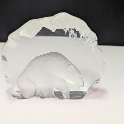 Mats Jonasson Signature Collection Signed Crystal Polar Bear