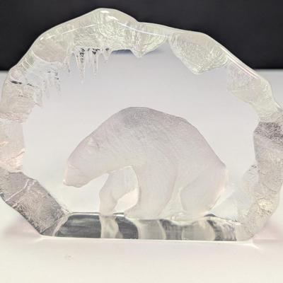Mats Jonasson Signature Collection Signed Crystal Polar Bear